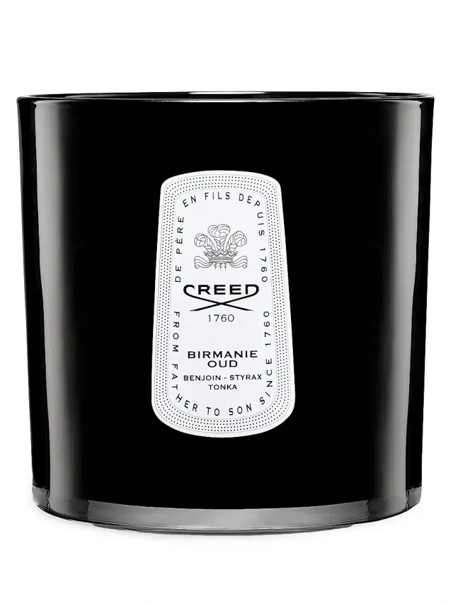 Creed Birmani Oud Medium Leather Candle 8.5 oz. & Above