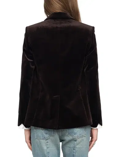 Zadig & Voltaire Women's Vavy Velvet Tailored Blazer - Dark Chocolate - Size Large | Thumbnail 5 Zadig & Voltaire Women's Vavy Velvet Tailored Blazer - Dark Chocolate - Size Large | Thumbnail 5