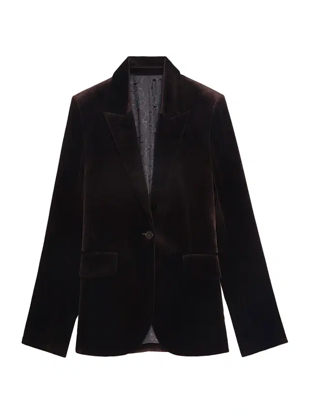 Zadig & Voltaire Women's Vavy Velvet Tailored Blazer - Dark Chocolate