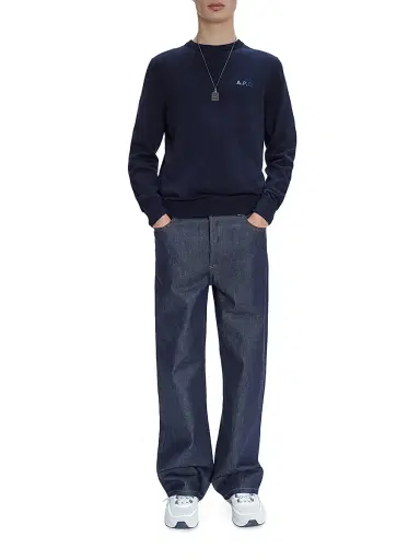 A.P.C. Men's Aaron Stretch-Cotton Denim Relaxed-Fit Jeans - Indigo - Size 36 | Thumbnail 2