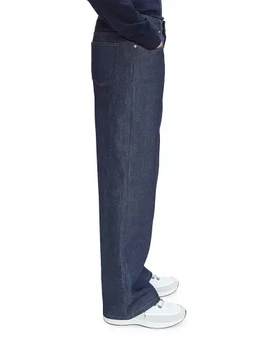A.P.C. Men's Aaron Stretch-Cotton Denim Relaxed-Fit Jeans - Indigo - Size 36 | Thumbnail 4