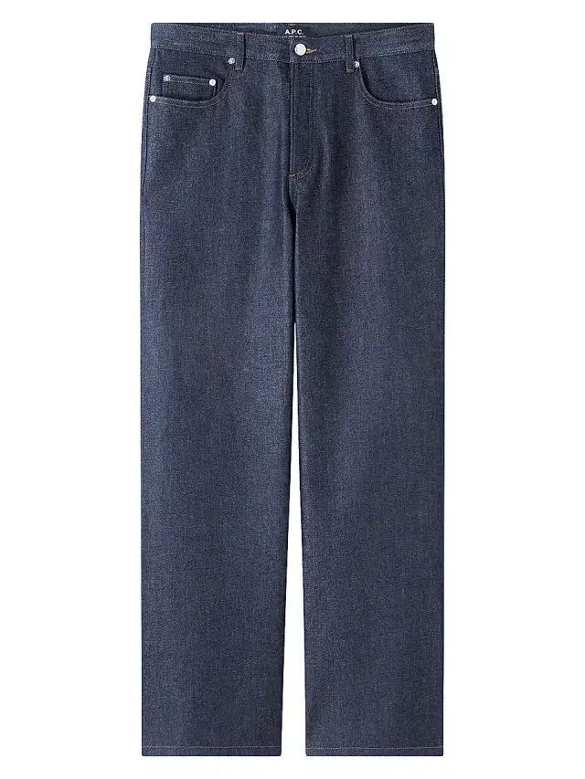 A.P.C. Men's Aaron Stretch-Cotton Denim Relaxed-Fit Jeans - Indigo