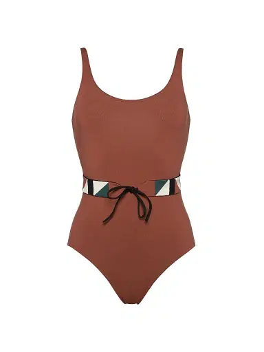 Eres Women's Damier Belted One-Piece Swimsuit | Thumbnail 1