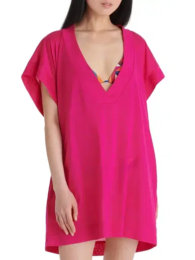 ERES Women's Renee Relaxed V-Neck Cover-Up - Smile | Thumbnail 3 ERES Women's Renee Relaxed V-Neck Cover-Up - Smile | Thumbnail 3