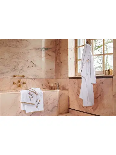 Anne de Solène Women's Perle Lune Cotton Bathrobe - White - Size XL | Thumbnail 3