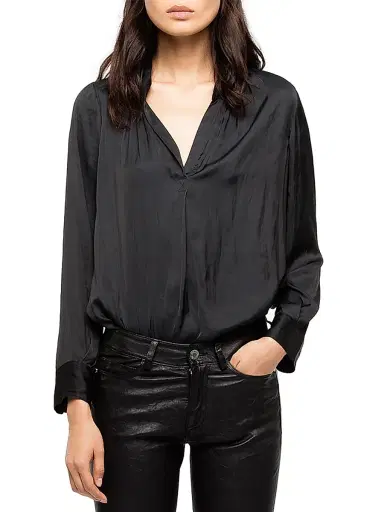 Zadig & Voltaire Women's Tink Draped Satin Blouse | Thumbnail 3 Zadig & Voltaire Women's Tink Draped Satin Blouse | Thumbnail 3