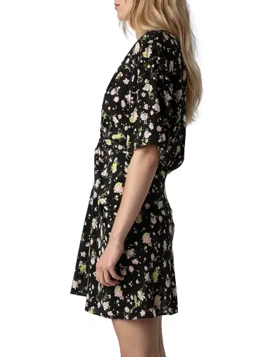 Zadig & Voltaire Women's Rozom Soft Crinkle Roses Minidress | Thumbnail 4 Zadig & Voltaire Women's Rozom Soft Crinkle Roses Minidress | Thumbnail 4