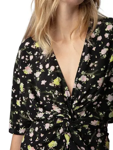 Zadig & Voltaire Women's Rozom Soft Crinkle Roses Minidress | Thumbnail 6 Zadig & Voltaire Women's Rozom Soft Crinkle Roses Minidress | Thumbnail 6
