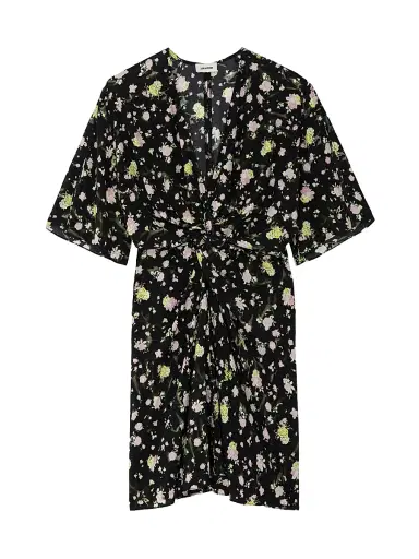 Zadig & Voltaire Women's Rozom Soft Crinkle Roses Minidress | Thumbnail 1 Zadig & Voltaire Women's Rozom Soft Crinkle Roses Minidress | Thumbnail 1