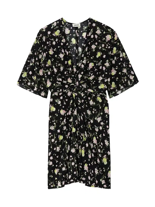 Zadig & Voltaire Women's Rozom Soft Crinkle Roses Minidress