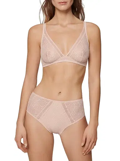 Simone Pérèle Women's Comete Lace Wireless Bralette - Pink Sand - Size 36E | Thumbnail 4