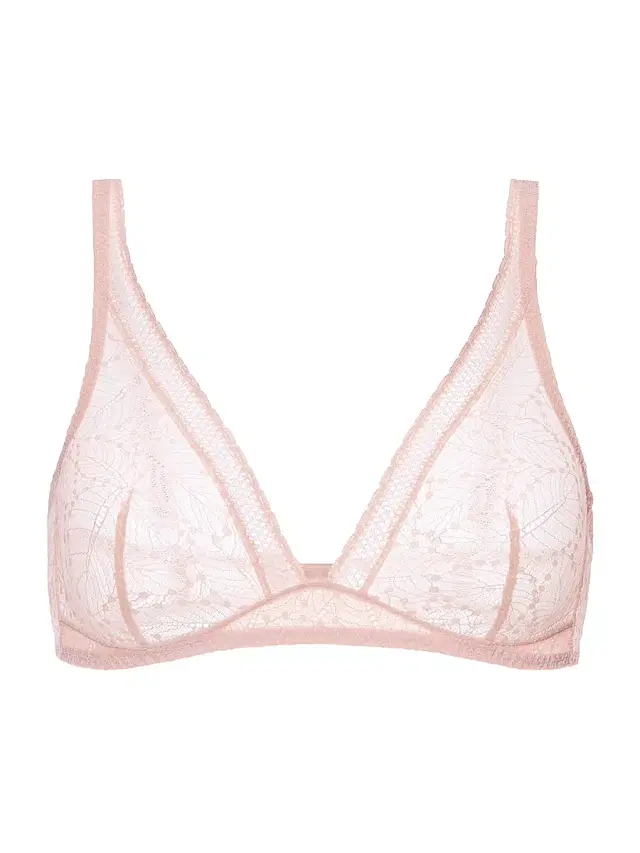 Women's Comete Lace Wireless Bralette - Pink Sand