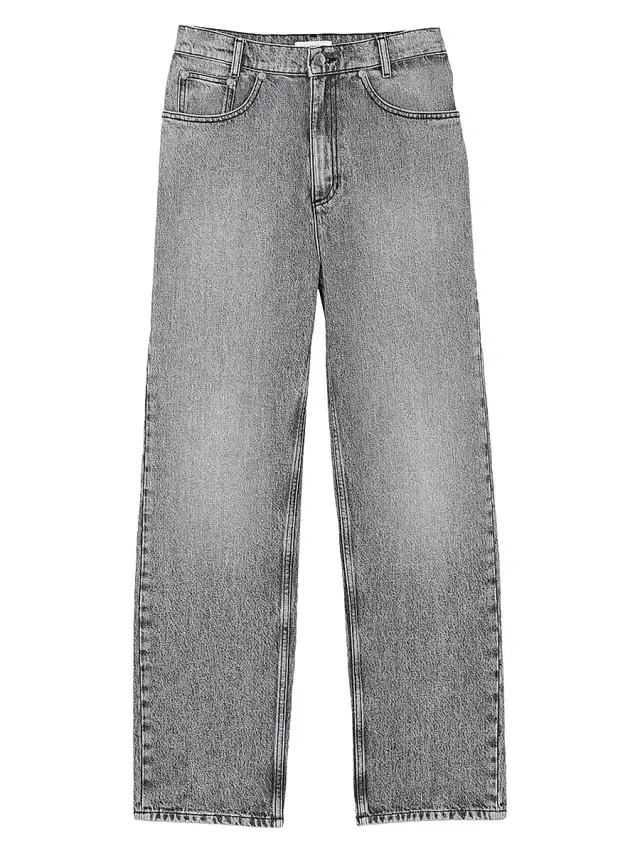 Women's Low-Waisted Straight-Leg Jeans - Grey