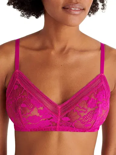 Eres Women's Royal Lace Wireless Triangle Bralette - Rose Petale - Size 40C | Thumbnail 5