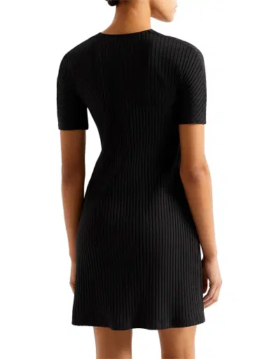 ERES Women's Tonic Rib-Knit Minidress - Noir | Thumbnail 4 ERES Women's Tonic Rib-Knit Minidress - Noir | Thumbnail 4