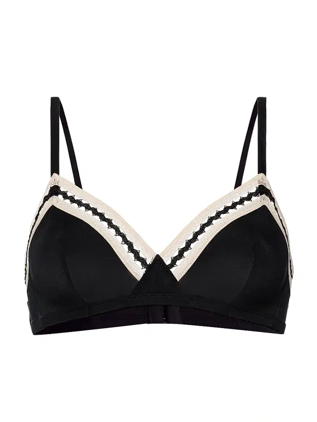 Women's Slalom Jersey Wireless Triangle Bralette - Noir Rose Petal