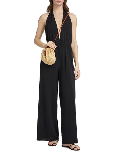 Eres Women's Abby Halter Plunge Jumpsuit - Noir | Thumbnail 2 Eres Women's Abby Halter Plunge Jumpsuit - Noir | Thumbnail 2