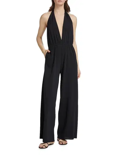 Eres Women's Abby Halter Plunge Jumpsuit - Noir | Thumbnail 3 Eres Women's Abby Halter Plunge Jumpsuit - Noir | Thumbnail 3