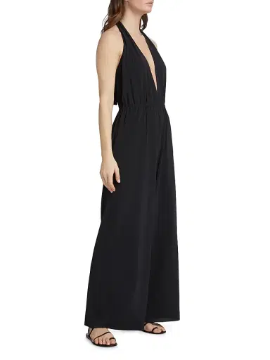 Eres Women's Abby Halter Plunge Jumpsuit - Noir | Thumbnail 4 Eres Women's Abby Halter Plunge Jumpsuit - Noir | Thumbnail 4