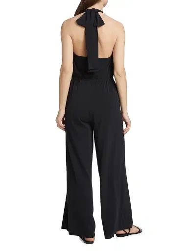 Eres Women's Abby Halter Plunge Jumpsuit - Noir | Thumbnail 5 Eres Women's Abby Halter Plunge Jumpsuit - Noir | Thumbnail 5