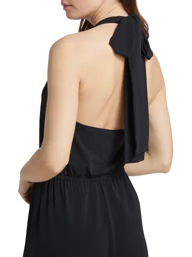 Eres Women's Abby Halter Plunge Jumpsuit - Noir | Thumbnail 6 Eres Women's Abby Halter Plunge Jumpsuit - Noir | Thumbnail 6