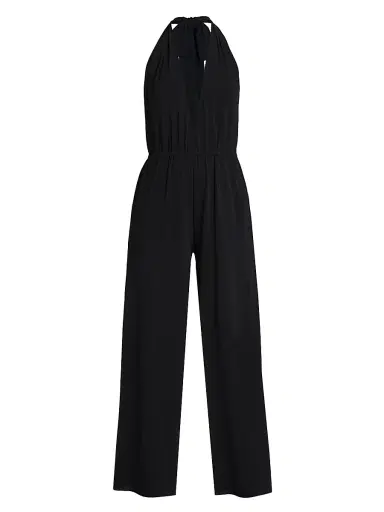 Eres Women's Abby Halter Plunge Jumpsuit - Noir | Thumbnail 1 Eres Women's Abby Halter Plunge Jumpsuit - Noir | Thumbnail 1