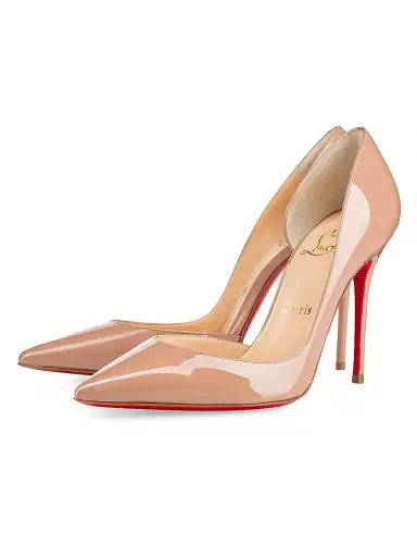 Christian Louboutin Women's Iriza 100MM Patent Leather Pumps - Beige | Thumbnail 2
