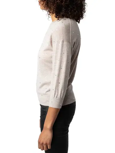 Zadig & Voltaire Women's Kansy We Strass Wool Sweater - Latte - Size Small | Thumbnail 5 Zadig & Voltaire Women's Kansy We Strass Wool Sweater - Latte - Size Small | Thumbnail 5