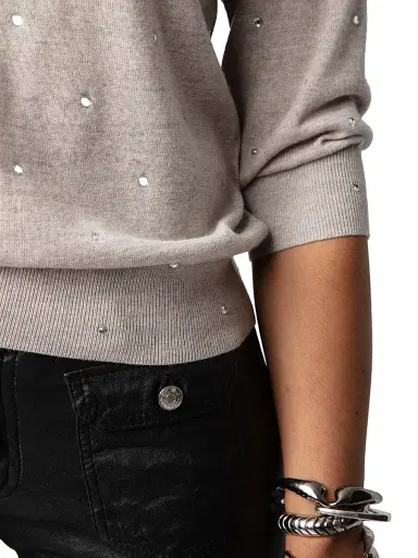 Zadig & Voltaire Women's Kansy We Strass Wool Sweater - Latte - Size Small | Thumbnail 6 Zadig & Voltaire Women's Kansy We Strass Wool Sweater - Latte - Size Small | Thumbnail 6