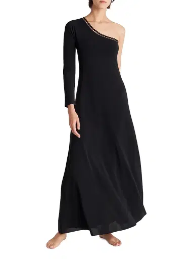 Eres Women's Play One-Shoulder Maxi Dress - Noir - Size Large | Thumbnail 2