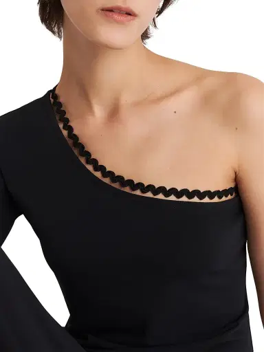 Eres Women's Play One-Shoulder Maxi Dress - Noir - Size Large | Thumbnail 4