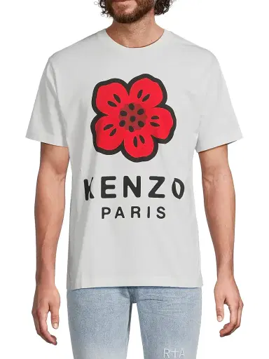 KENZO Men's Boke Flower T-Shirt - Off White - Size Small | Thumbnail 3