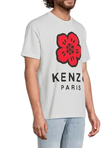 KENZO Men's Boke Flower T-Shirt - Off White - Size Small | Thumbnail 4