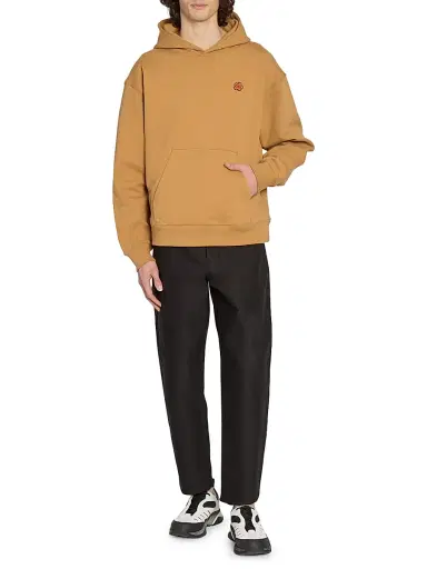 KENZO Men's Boke Stretch-Cotton Oversized Hoodie - Dark Camel - Size Medium | Thumbnail 2 KENZO Men's Boke Stretch-Cotton Oversized Hoodie - Dark Camel - Size Medium | Thumbnail 2