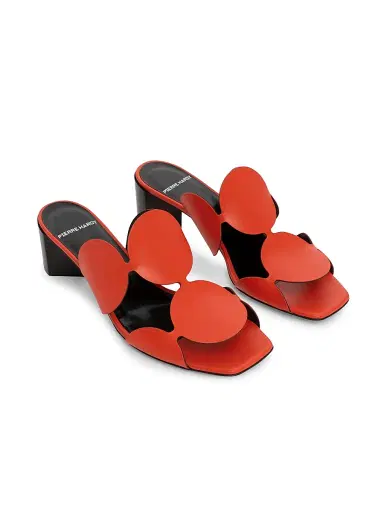 PIERRE HARDY Women's Bulles Circular Applique Leather Mules | Thumbnail 2 PIERRE HARDY Women's Bulles Circular Applique Leather Mules | Thumbnail 2