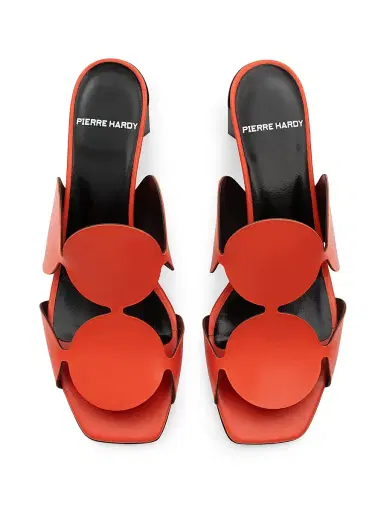 PIERRE HARDY Women's Bulles Circular Applique Leather Mules | Thumbnail 4 PIERRE HARDY Women's Bulles Circular Applique Leather Mules | Thumbnail 4
