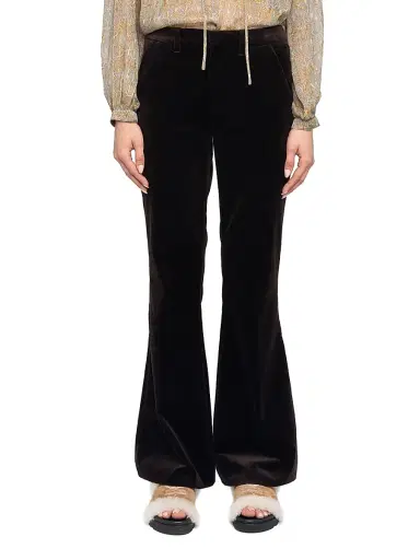 Zadig & Voltaire Women's Prevy Velvet Flare Pants - Dark Chocolate - Size Large | Thumbnail 3 Zadig & Voltaire Women's Prevy Velvet Flare Pants - Dark Chocolate - Size Large | Thumbnail 3