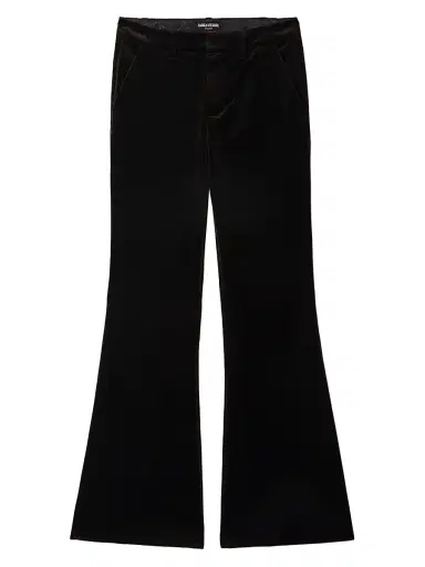 Zadig & Voltaire Women's Prevy Velvet Flare Pants - Dark Chocolate - Size Large | Thumbnail 1 Zadig & Voltaire Women's Prevy Velvet Flare Pants - Dark Chocolate - Size Large | Thumbnail 1