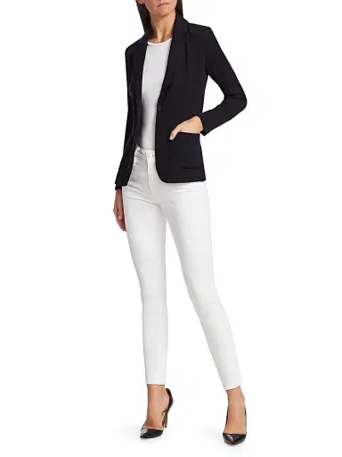 MAJESTIC FILATURES Women's Single Button Blazer - Marine - Size Large | Thumbnail 2 MAJESTIC FILATURES Women's Single Button Blazer - Marine - Size Large | Thumbnail 2