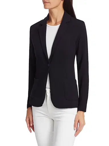 MAJESTIC FILATURES Women's Single Button Blazer - Marine - Size Large | Thumbnail 3 MAJESTIC FILATURES Women's Single Button Blazer - Marine - Size Large | Thumbnail 3