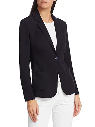 MAJESTIC FILATURES Women's Single Button Blazer - Marine - Size Large | Thumbnail 4 MAJESTIC FILATURES Women's Single Button Blazer - Marine - Size Large | Thumbnail 4