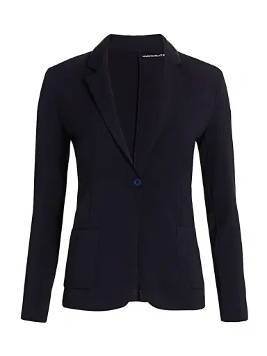 MAJESTIC FILATURES Women's Single Button Blazer - Marine - Size Large | Thumbnail 1 MAJESTIC FILATURES Women's Single Button Blazer - Marine - Size Large | Thumbnail 1
