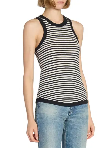 Saint Laurent Women's Cassandre Tank Top | Thumbnail 5