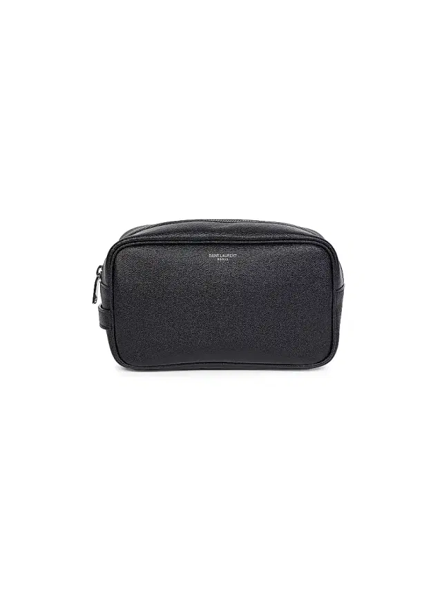 Saint Laurent Leather Cosmetic Case - Black