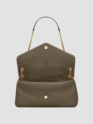 Saint Laurent Women's Calypso Shoulder Bag in Grained Lambskin - Light Musk | Thumbnail 3