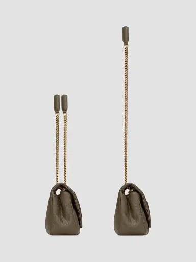 Saint Laurent Women's Calypso Shoulder Bag in Grained Lambskin - Light Musk | Thumbnail 5