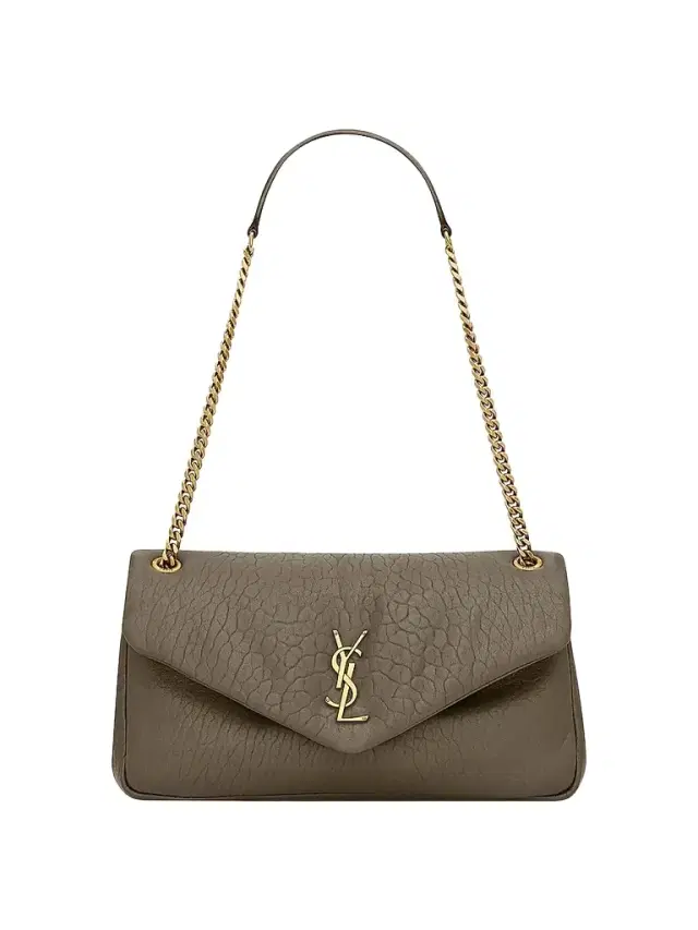 Women's Calypso  Shoulder Bag in Grained Lambskin - Light Musk