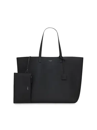Saint Laurent Men's Bold East West Shopping Bag in Grained Leather - Black | Thumbnail 4 Saint Laurent Men's Bold East West Shopping Bag in Grained Leather - Black | Thumbnail 4