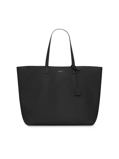 Saint Laurent Men's Bold East West Shopping Bag in Grained Leather - Black | Thumbnail 1 Saint Laurent Men's Bold East West Shopping Bag in Grained Leather - Black | Thumbnail 1