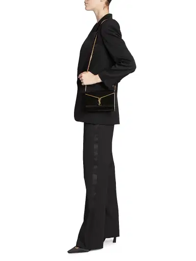 Saint Laurent Women's Vicky Miniaudiere In Plexiglass - Nero | Thumbnail 2 Saint Laurent Women's Vicky Miniaudiere In Plexiglass - Nero | Thumbnail 2